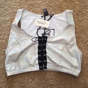 Forever 21 Holographic Crop Top